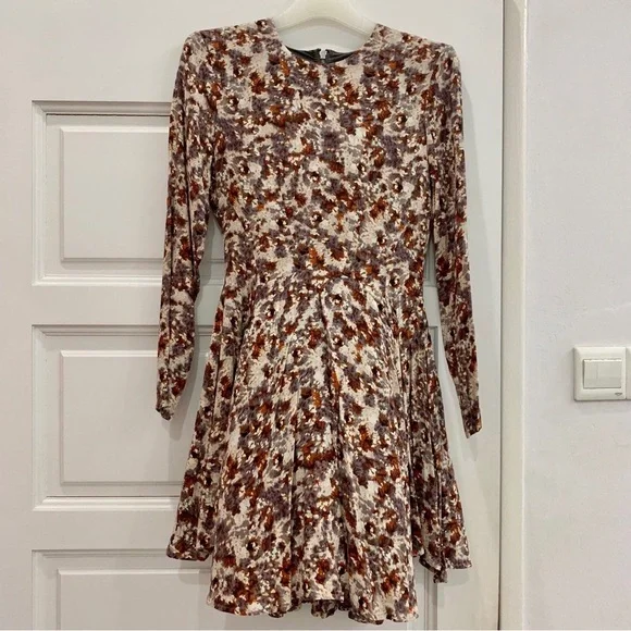 H&M Abstract Print Long Sleeve Dress - Picture 1 of 7